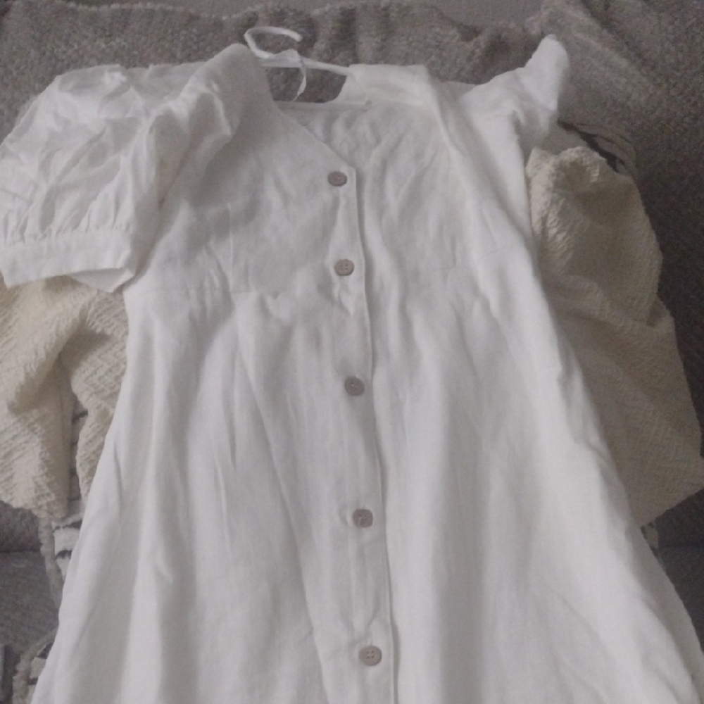 Lulu's Asymmetrical White Dress